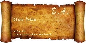 Diós Ádám névjegykártya
